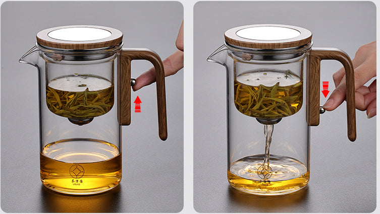 Bule de Chá Elegante com Copo Separado