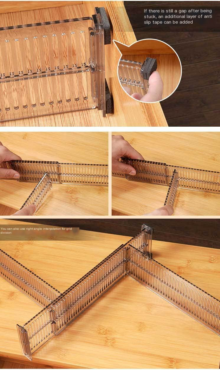 Conjunto de 2 Divisores de Gaveta Ajustáveis